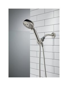 Delta H2Okinetic 6-Setting 1.75GPM Handheld Shower, Brushed Nickel