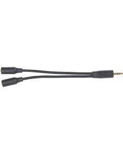 RCA 3 In. Single 3.5 mm Male Double 3.5 mm Female Y-Adapter