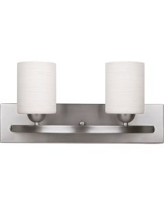 Home Impressions Hampton 2-Bulb Brushed Nickel Bath Light Bar