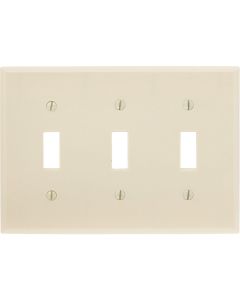 3 Gang Switch Wallplate Ivory