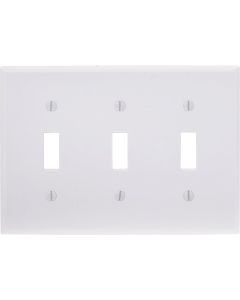 3 Gang Switch Wallplate Wht