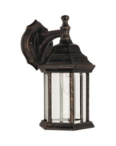 Home Impressions Antique Black w/Gold Highlights Incandescent Type A Outdoor Wall Light Fixture