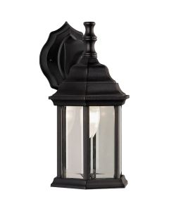 Home Impressions Black Incandescent Type A Outdoor Wall Light Fixture