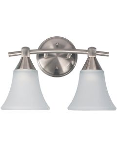 Home Impressions Grace 2-Bulb Brushed Nickel Vanity Bath Light Bar