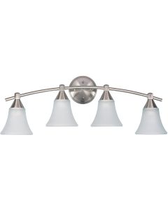 Home Impressions Grace 4-Bulb Brushed Nickel Vanity Bath Light Bar