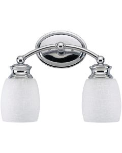 Home Impressions Palms 2-Bulb Chrome Vanity Bath Light Bar