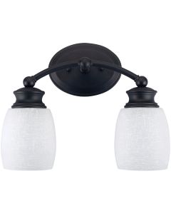 Home Impressions Palms 2-Bulb Oil Rubbed Bronze Vanity Bath Light Bar