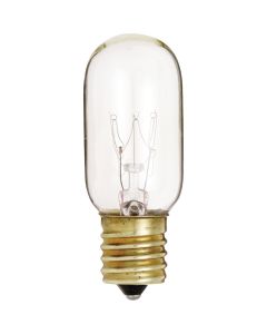 Satco 25W Clear Intermediate Base T8 Incandescent Tubular Appliance Light Bulb