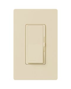 Lutron Diva Incandescent/Halogen/LED/CFL Ivory Slide Dimmer Switch