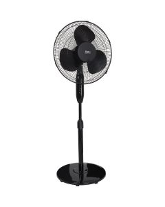 Best Comfort 16 In. 3-Speed Extends to 49 In. H. Black Oscillating Pedestal Fan