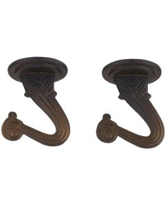 Westinghouse 1-1/2 In. Oil Rubbed Bronze Steel Swag Hook (2-Pack)