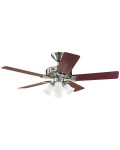 Hunter Studio 52 In. Brushed Nickel Ceiling Fan with Light Kit