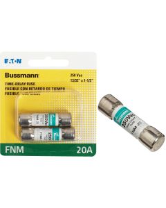 Bussmann 20A Fusetron FNM Cartridge General Purpose Time Delay Cartridge Fuse (2-Pack)