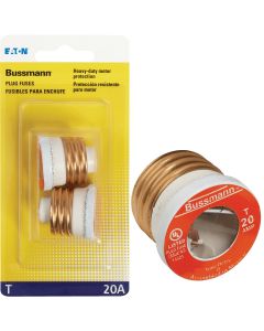 Bussmann 20A T Time-Delay Plug Fuse (2-Pack)