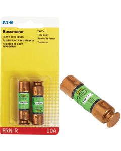 Bussmann 10A FRN-R Cartridge Heavy-Duty Time Delay Cartridge Fuse (2-Pack)