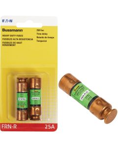 Bussmann 25A FRN-R Cartridge Heavy-Duty Time Delay Cartridge Fuse (2-Pack)