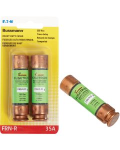 Bussmann 35A FRN-R Cartridge Heavy-Duty Time Delay Cartridge Fuse (2-Pack)