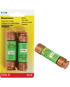 Bussmann 45A FRN-R Cartridge Heavy-Duty Time Delay Cartridge Fuse (2-Pack)