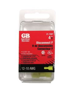 Gardner Bender 12 to 10 AWG Female Yellow Fully-Insulated Disconnect (4-Pack)