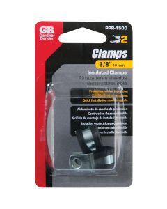 Gardner Bender 3/8 In. Steel w/Rubber Insert Black Cable Clamp (2-Pack)