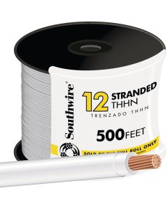 Southwire 500 Ft. 12 AWG Stranded White THHN Electrical Wire