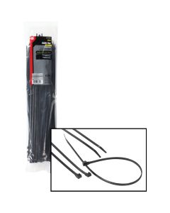 Gardner Bender 14 In. x 0.17 In. Black Nylon Ultra Violet Cable Tie (100-Pack)