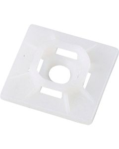 Gardner Bender 0.10 In. to 0.17 In. Natural Color Nylon Adhesive Cable Tie Mounting Pad (5-Pack)