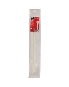 Gardner Bender DoubleLock 14 In. x 0.17 In. Natural Color Nylon Cable Tie (8-Pack)