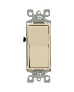 Leviton Decora Commercial Grade 20 Amp Rocker Single Pole Switch, Ivory