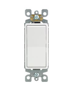 Leviton Decora Commercial Grade 20 Amp Rocker Single Pole Switch, White