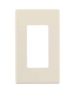 Leviton Decora Plus 1-Gang Poly Carbonate Screwless Decorator Wall Plate, Light Almond