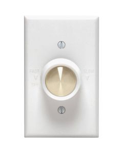 Leviton White Variable-Speed Rotary Fan Control Switch