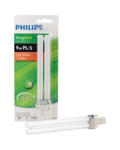 Philips Energy Saver 40W Equivalent Soft White G23 Base PL-S CFL Light Bulb