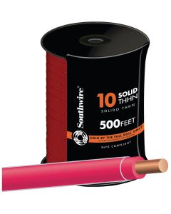 Southwire 500 Ft. 10 AWG Solid Red THHN Electrical Wire