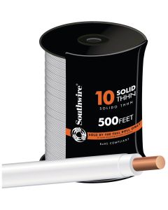 Southwire 500 Ft. 10 AWG Solid White THHN Electrical Wire