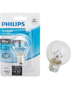 Philips 40W Clear Intermediate S11 Incandescent Appliance Light Bulb