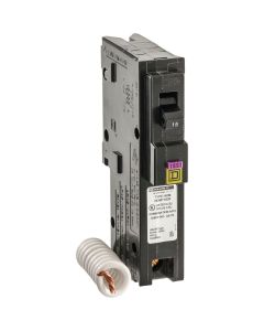 Square D Homeline 15A Single-Pole CAFCI Dual Function Circuit Breaker