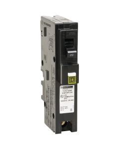 Square D Homeline 20A Single-Pole CAFCI Plug-On Neutral Combination Arc Fault Breaker