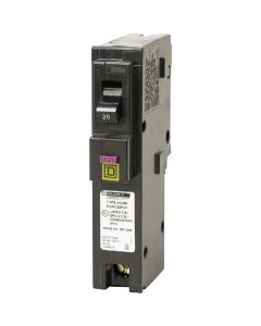 Square D Homeline 20A Single-Pole CAFCI Plug-On Neutral Dual Function Circuit Breaker