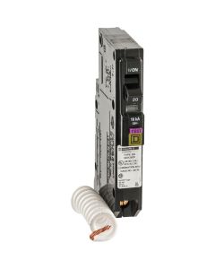 Square D QO 20A Single-Pole CAFCI Dual Function Circuit Breaker