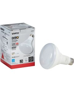 Satco Ditto 65W Equivalent Warm White BR30 Medium Dimmable LED Floodlight Light Bulb