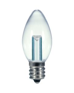 Satco 5W Equivalent Soft White Clear C7 Candelabra Base LED Decorative Light Bulb