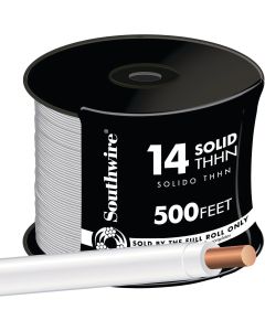 Southwire 500 Ft. 14 AWG Solid White THHN Electrical Wire