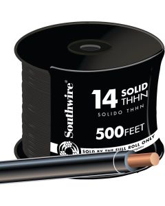 Southwire 500 Ft. 14 AWG Solid Black THHN Electrical Wire