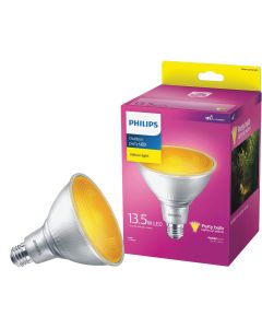 Philips 100W Equivalent Yellow PAR38 Medium Dimmable LED Bug Light Bulb