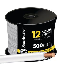 Southwire 500 Ft. 12 AWG Solid White THHN Electrical Wire