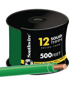 Southwire 500 Ft. 12 AWG Solid Green THHN Electrical Wire