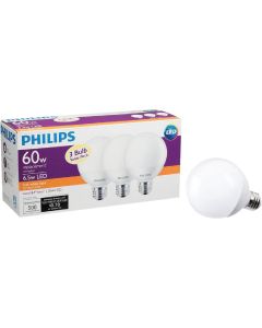 3pk Led 60w G25 Sw Bulb