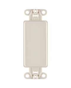 Leviton Decora QuickPort Light Almond Blank Wall Plate Insert