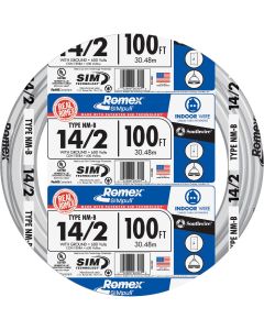 Romex 100 Ft. 14/2 Solid White NMW/G Electrical Wire